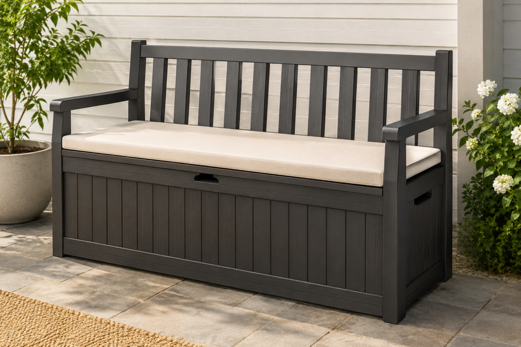 outdoor storage bench