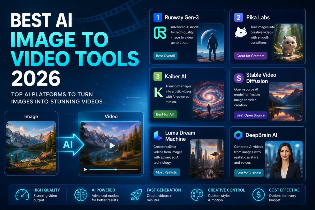 Best AI Image to Video Tools 2026: Top 10 Generators for Cinematic Quality