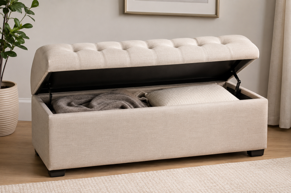 upholstered storage bench