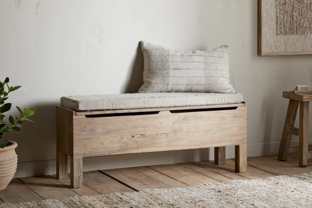storage bench with cushion