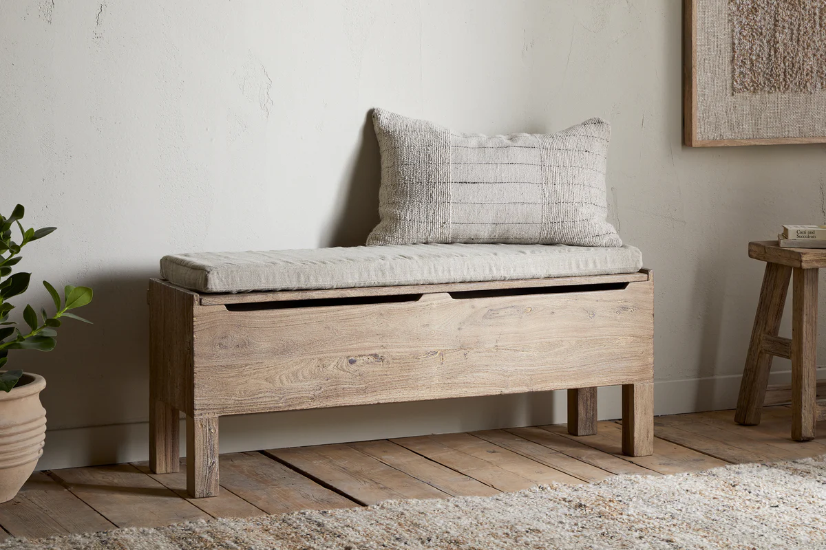 storage bench with cushion