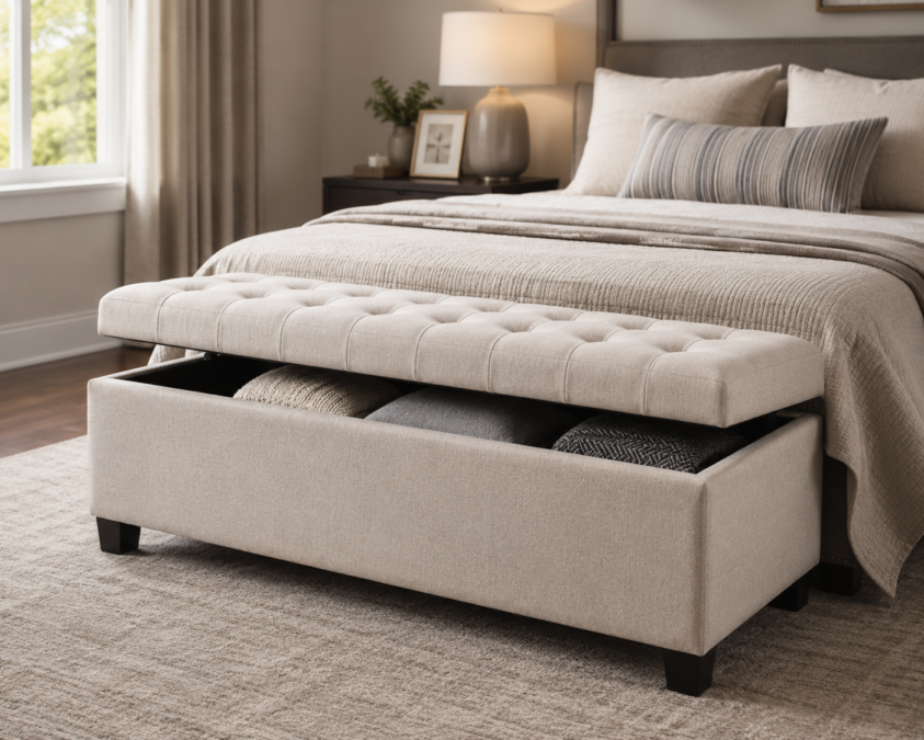 bedroom storage bench
