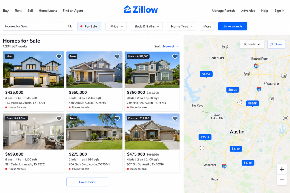 zillow homes for sale